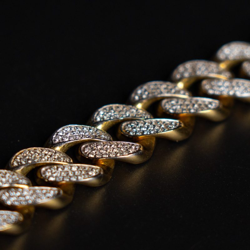 Close-up of Bust Down Cuban Link Chain