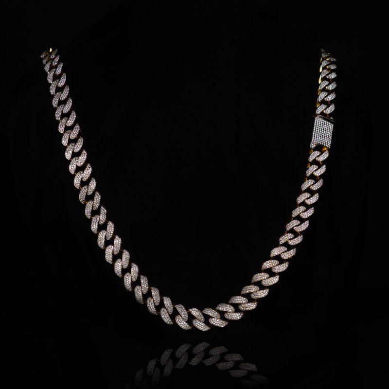 Closure of Bust Down Cuban Link Chain